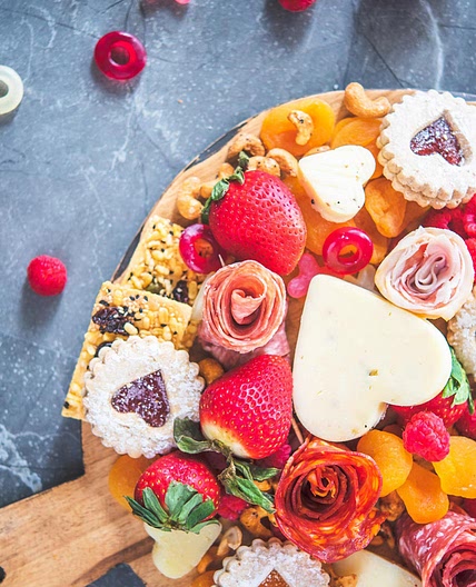 Valentines Day Charcuterie Board and How to Make Salami Roses