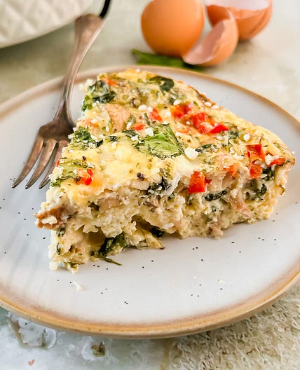 Crustless Spinach and Feta Quiche