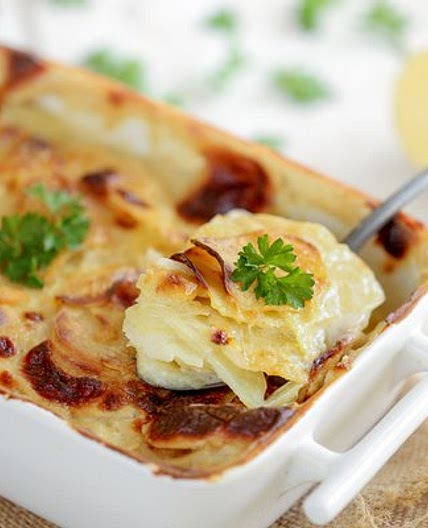 Creamy Potato Bake with Manchego Cheese & Jalapeños