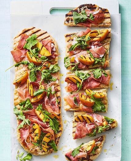 Peach and Prosciutto Flatbreads