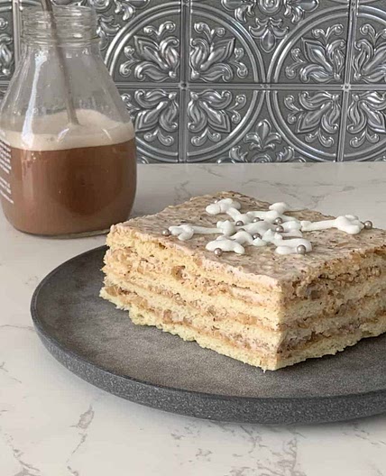 Smetannik: Sour Cream Walnut Cake