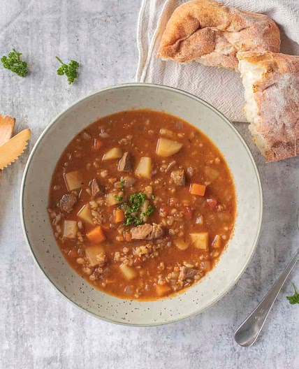 Lamb and barley soup