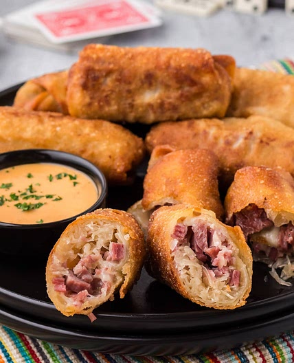 Reuben Egg Rolls
