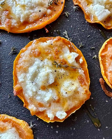 Cheesy Butternut Squash Slices