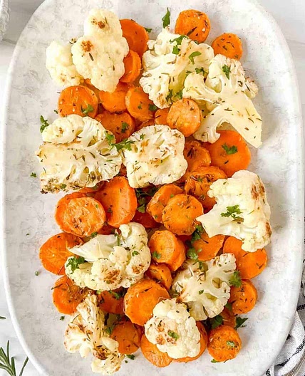 Roasted Carrots and Cauliflower