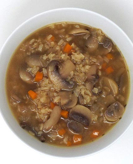 Mushroom and Brown Rice Soup