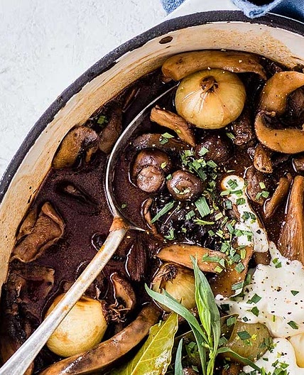 Mushroom bourguignon