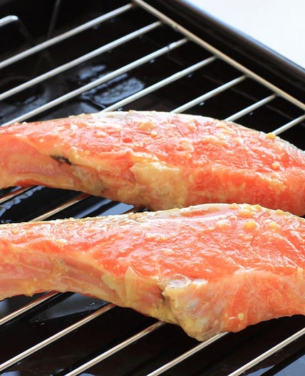 Miso Butter Salmon With Crispy Broccoli