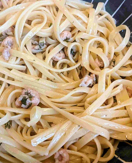 Linguini with Brown Shrimps and Dill (2)