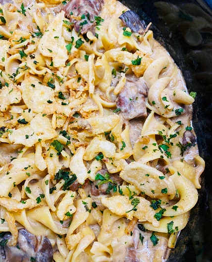 Slow Cooker Beef Stroganoff