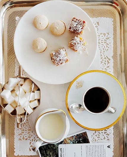 Lamingtons with caramel cream