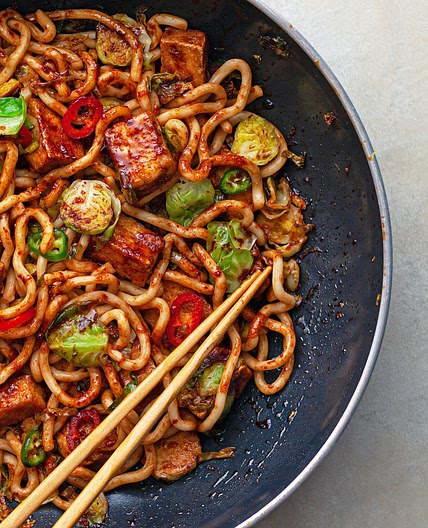 Shredded Brussels Sprouts Noodles