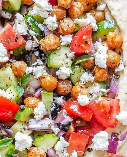 Loaded Roasted Garlic Hummus - Greek Style