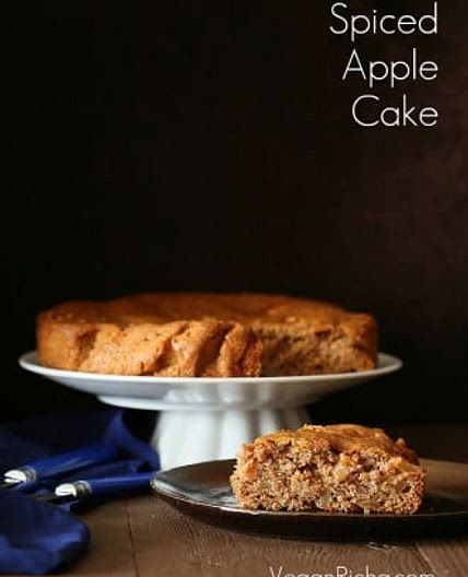 Vegan Spiced Apple Cake with Salted Caramel