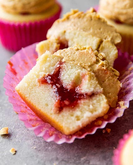 Peanut Butter & Jelly Cupcakes