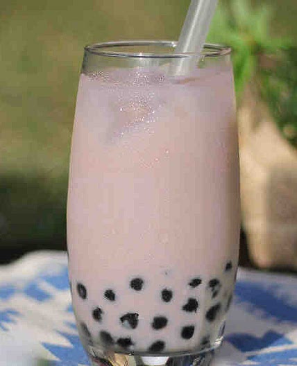 Homemade Taro Boba Milkshake