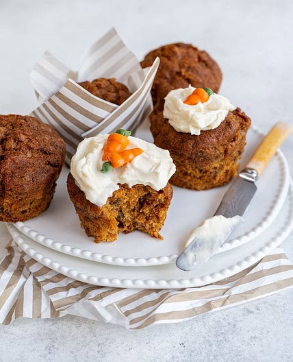 Carrot Cake Muffins (Oven or Air Fryer!)
