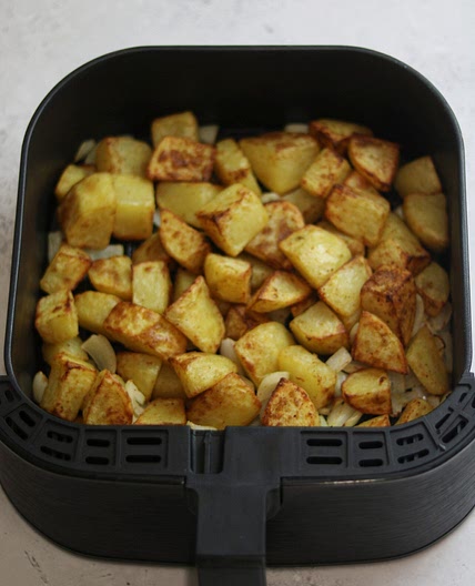 Air Fryer Potatoes and Onions