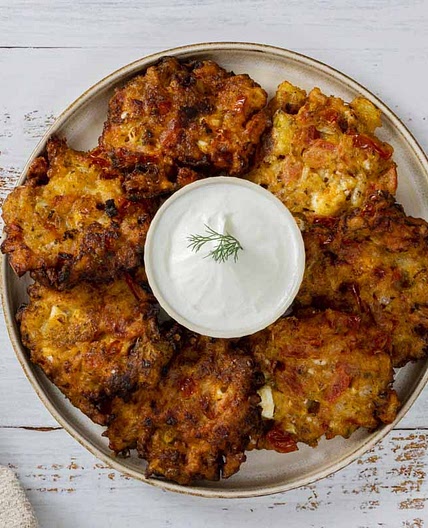 Greek Tomato and Feta Fritters
