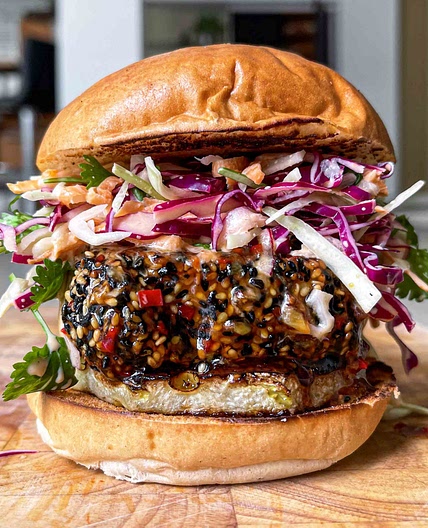 Spicy Teriyaki Tofu Burger
