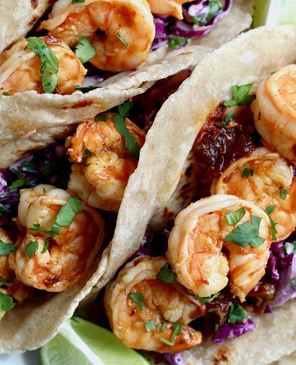 Honey Chipotle Shrimp Tacos