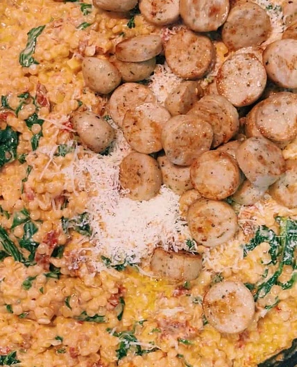 1-Pot Creamy Sausage Couscous