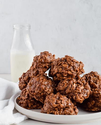 No Bake Oatmeal Cookies without Peanut Butter