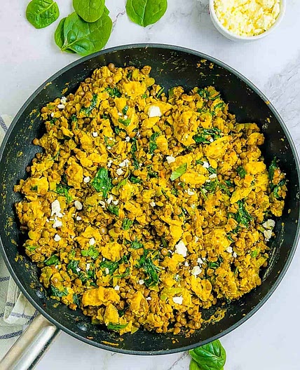 Lentil and Egg Breakfast Scramble