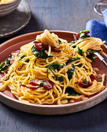 Cremige Miso-Carbonara