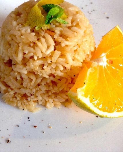 Receita de Arroz com laranja