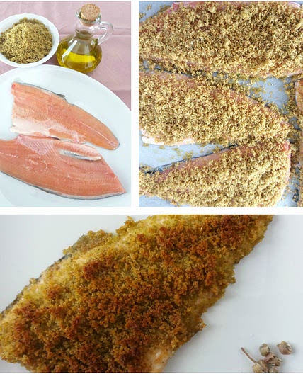 Trota salmonata gratinata al forno