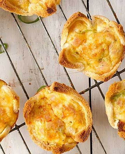 Ham and cheese mini quiches