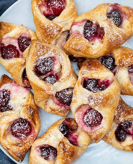 Cherry Danish with Puff Pastry