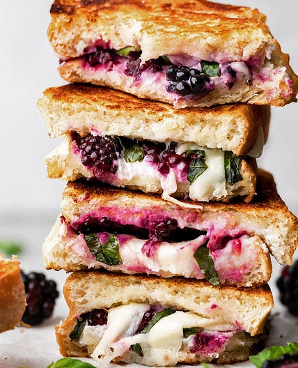 Blackberry Caprese Grilled Cheese