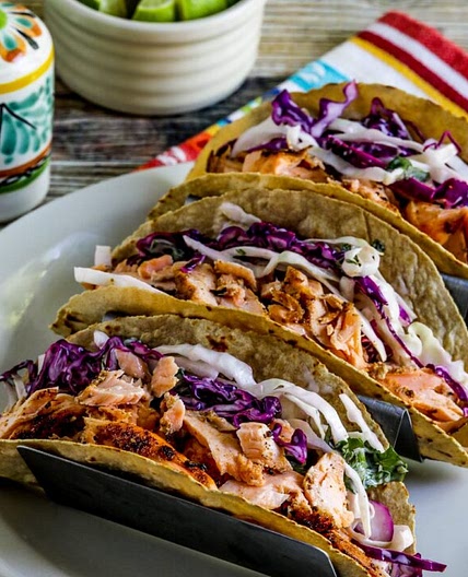 Salmon Tacos Recipe (with Mexican Slaw)