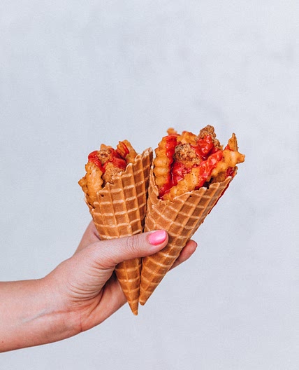 Spicy Chicken & Waffle Cones Recipe