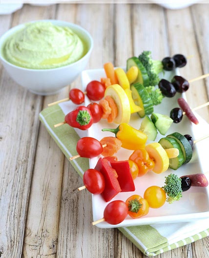 Rainbow Veggie Kabobs