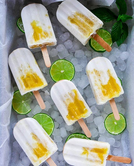 Mango Coconut Popsicles