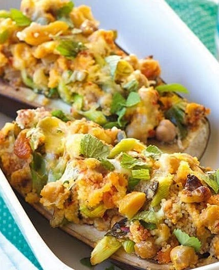 Spicy stuffed eggplant