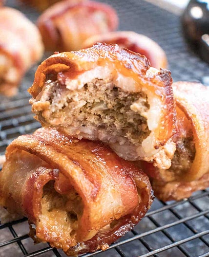 Bacon Wrapped Meatloaf Muffins