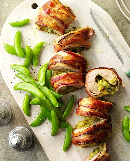 Bacon-Wrapped Pesto Pork Tenderloin