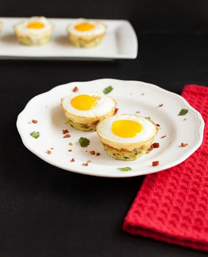 Egg Bacon Zucchini Nests