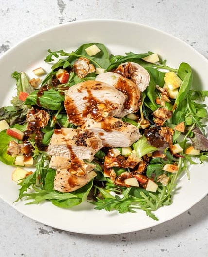 Smart Blueberry-Dressed Chicken Salad with Almond Pralines