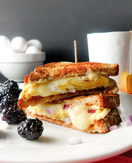 Salami Egg And Cheese Breakfast Sandwich