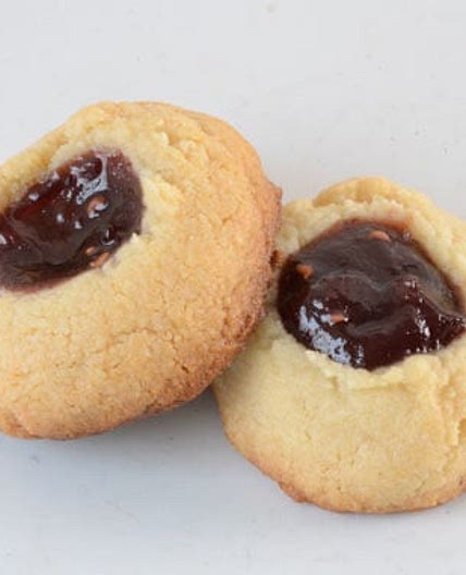 Raspberry Thumbprint Cookies