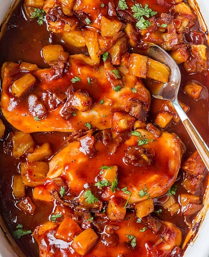 Pineapple BBQ Baked Chicken Breast Recipe