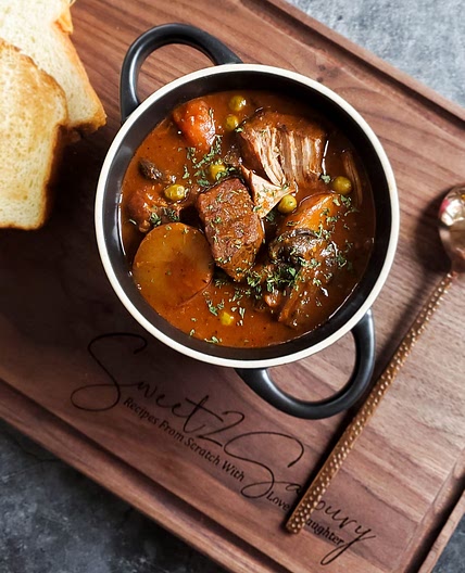 White Wine Braised Pork with Apple & Root Vegetables