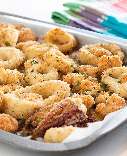 CALAMARI E GAMBERI GRATINATI AL FORNO SAPORITISSIMI
