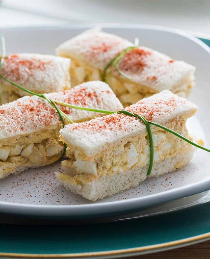 Deviled Egg Salad Finger Sandwiches