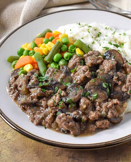 Ground Beef and Mushrooms